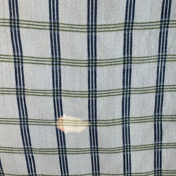 Tommy Bahama Shirt Mens Blue Plaid Linen Island Modern Fit L- Sleeve Button Up L - Picture 3 of 6